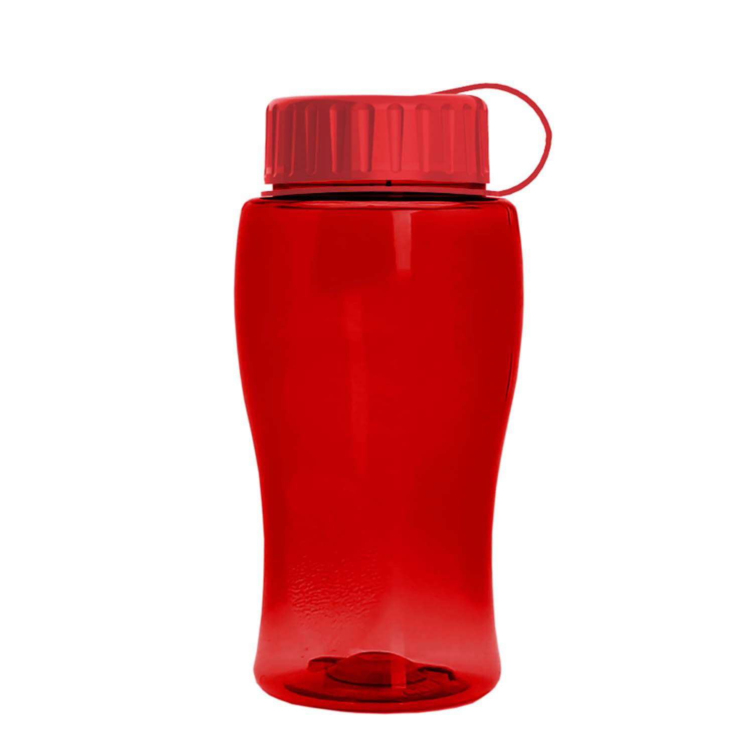 Poly-Pure Jr. - 18 Oz. Transparent Bottle With Tethered Lid