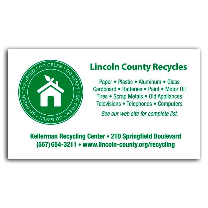 Go Green Business Card Magnet
