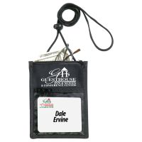 420D Polyester 5 Function Tradeshow Badgeholder and Neck Wallet