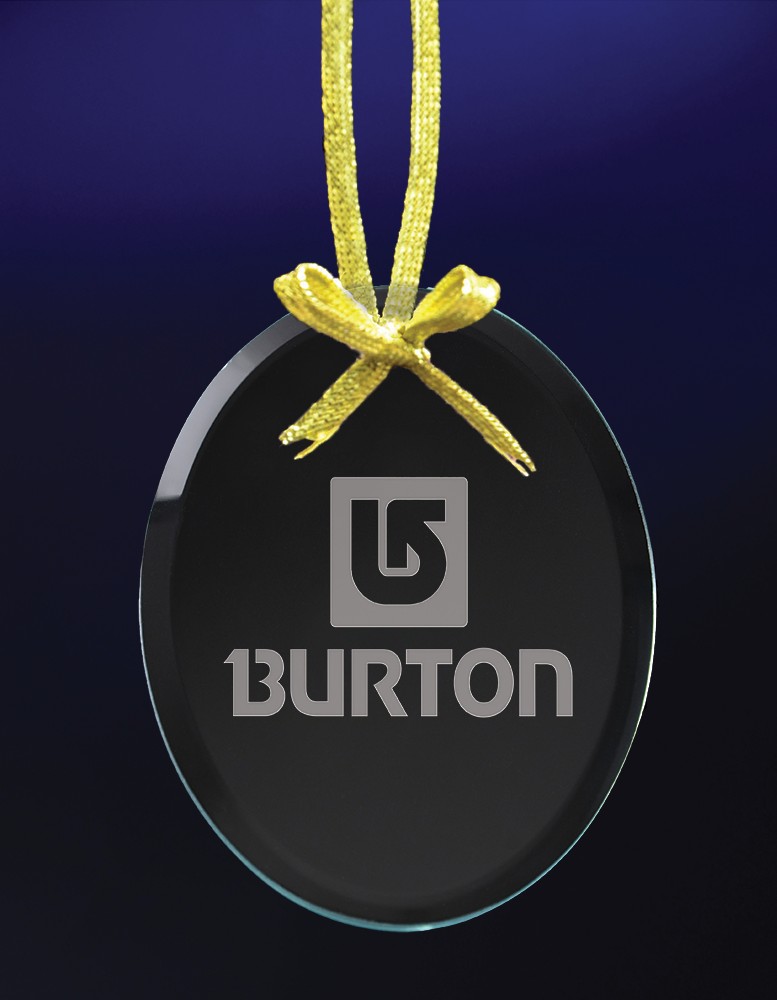 Oval Etched Ornament