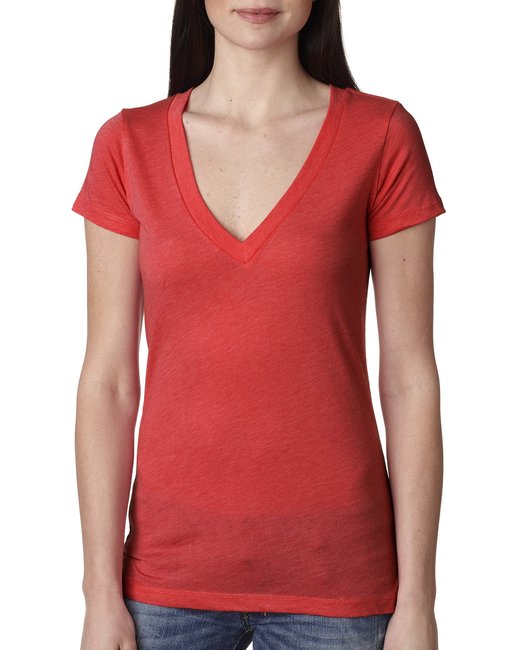 Women’s Triblend Deep V-Neck T-Shirt