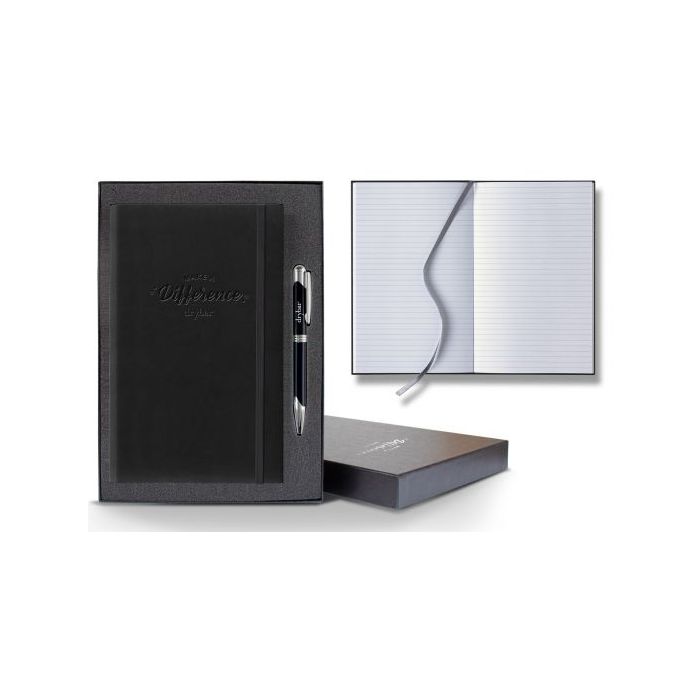 Tucson Banded Medio Lined White Page Journal Gift Set