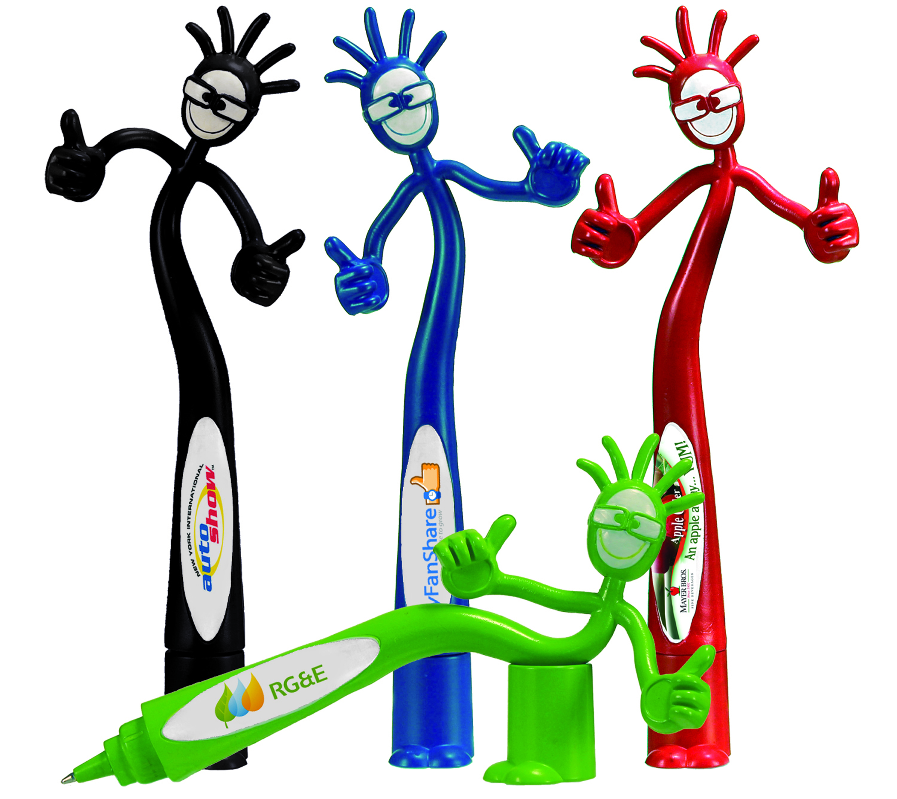 Thumbs-Up Bend-A-Pen, Full Color Digital