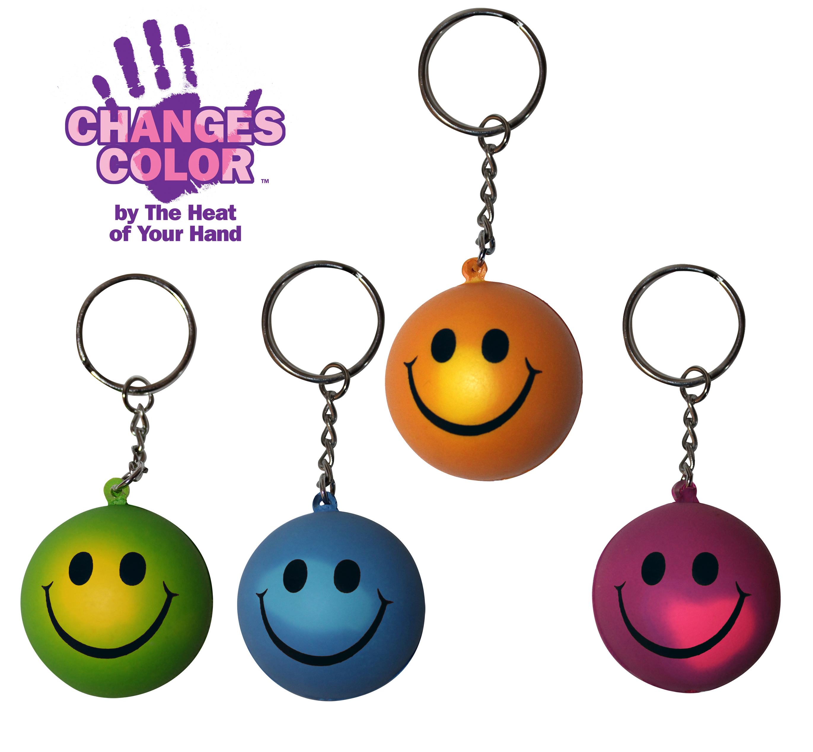 Mood Smiley Face Stress Key Chain