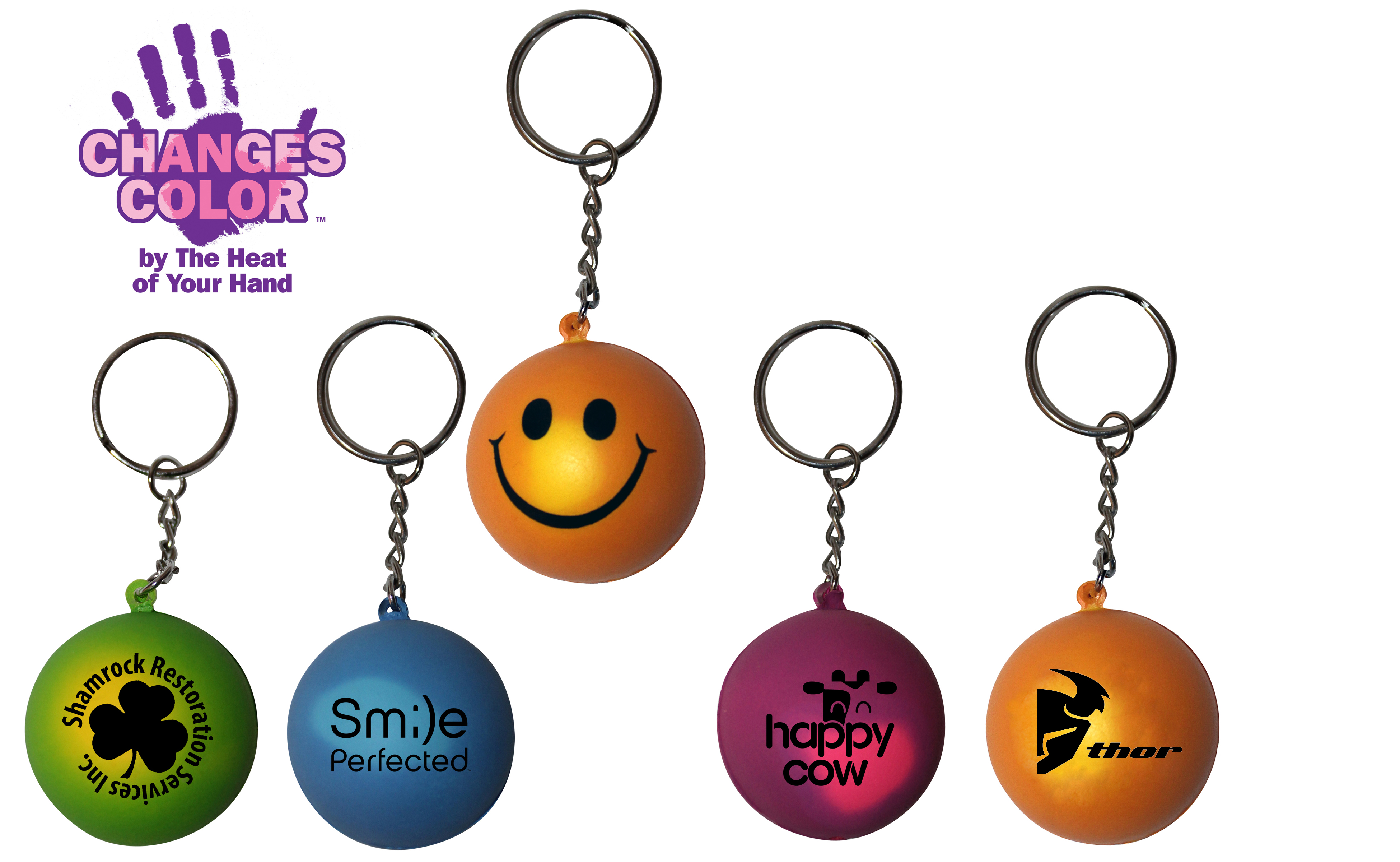 Mood Smiley Face Stress Key Chain
