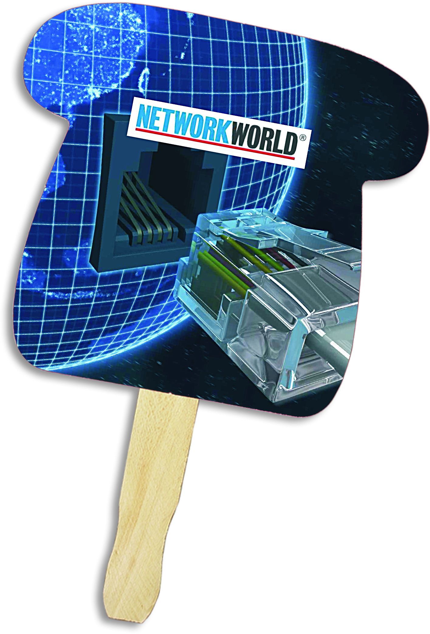 Telephone Shape Hand Fan, Full Color Digital