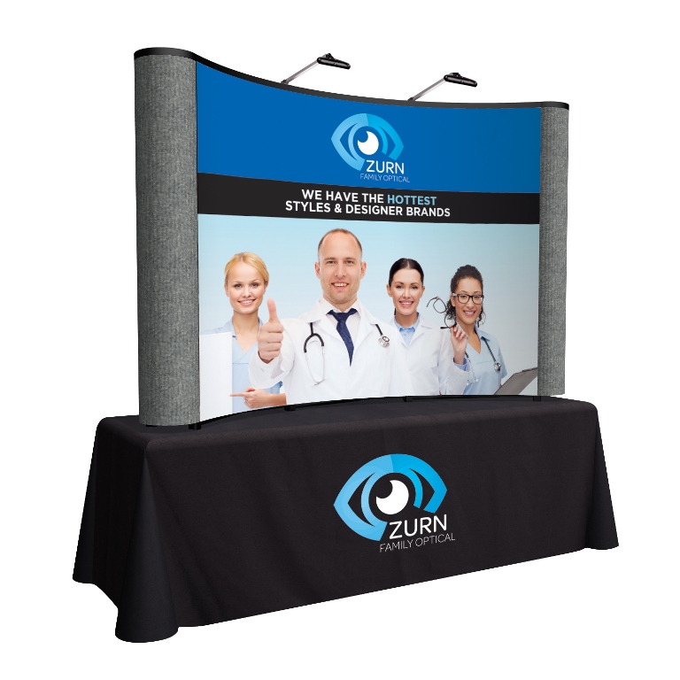 8' ARISE Tabletop Display Kit (Mural with Fabric Ends)