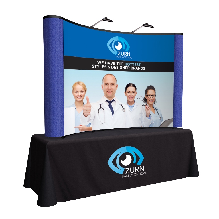 8' ARISE Tabletop Display Kit (Mural with Fabric Ends)
