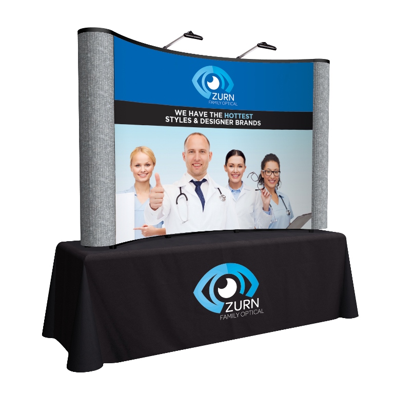 8' ARISE Tabletop Display Kit (Mural with Fabric Ends)