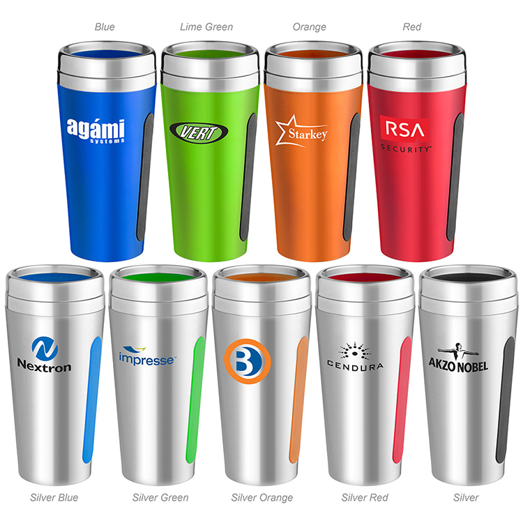 Dual-Grip Travel Tumbler - 15 Oz.