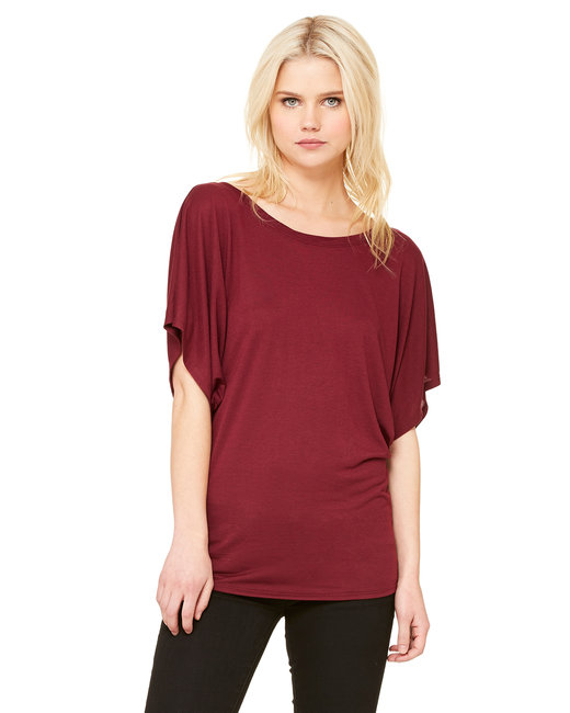 Bella + Canvas Ladies' Flowy Draped Sleeve Dolman T-Shirt
