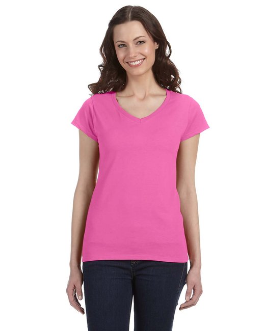 Ladies' SoftStyle® Fitted V-Neck T-Shirt