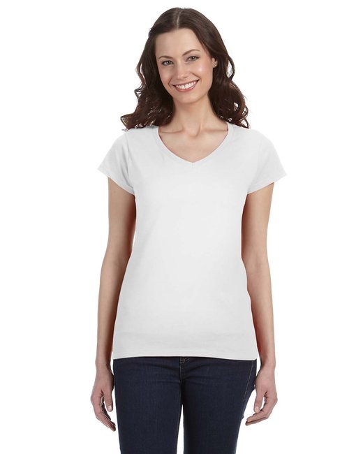 Ladies' SoftStyle® Fitted V-Neck T-Shirt