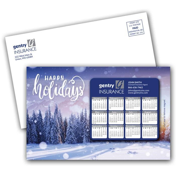 SuperSeal Laminated Card With Calendar Magnet