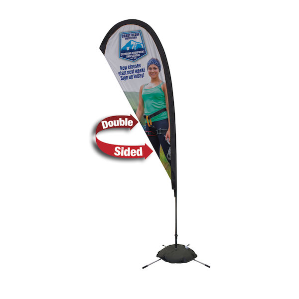 48-Hour Quick Ship 8' Premium Teardrop Sail Sign Kit (Double-Side