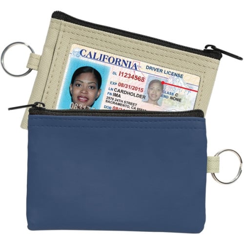Coin Pouch W/Id Window & Split Ring