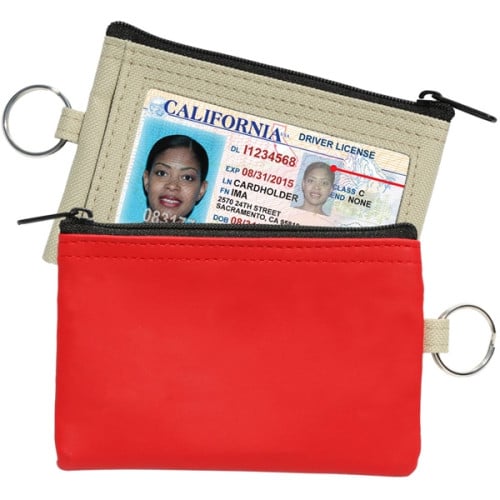 Coin Pouch W/Id Window & Split Ring