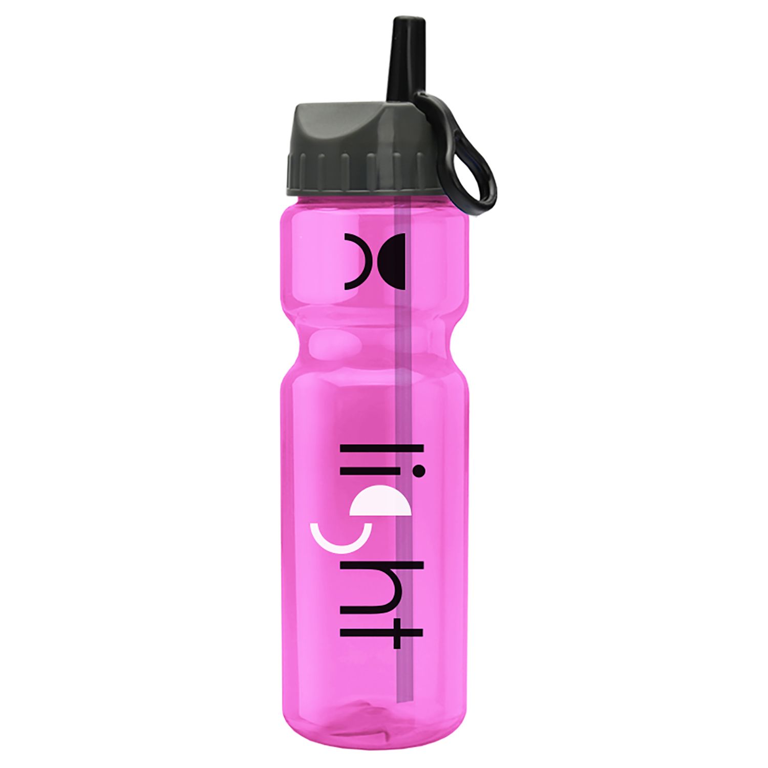 Champion - 28 oz. Trans. Bottle - Flip Straw Lid