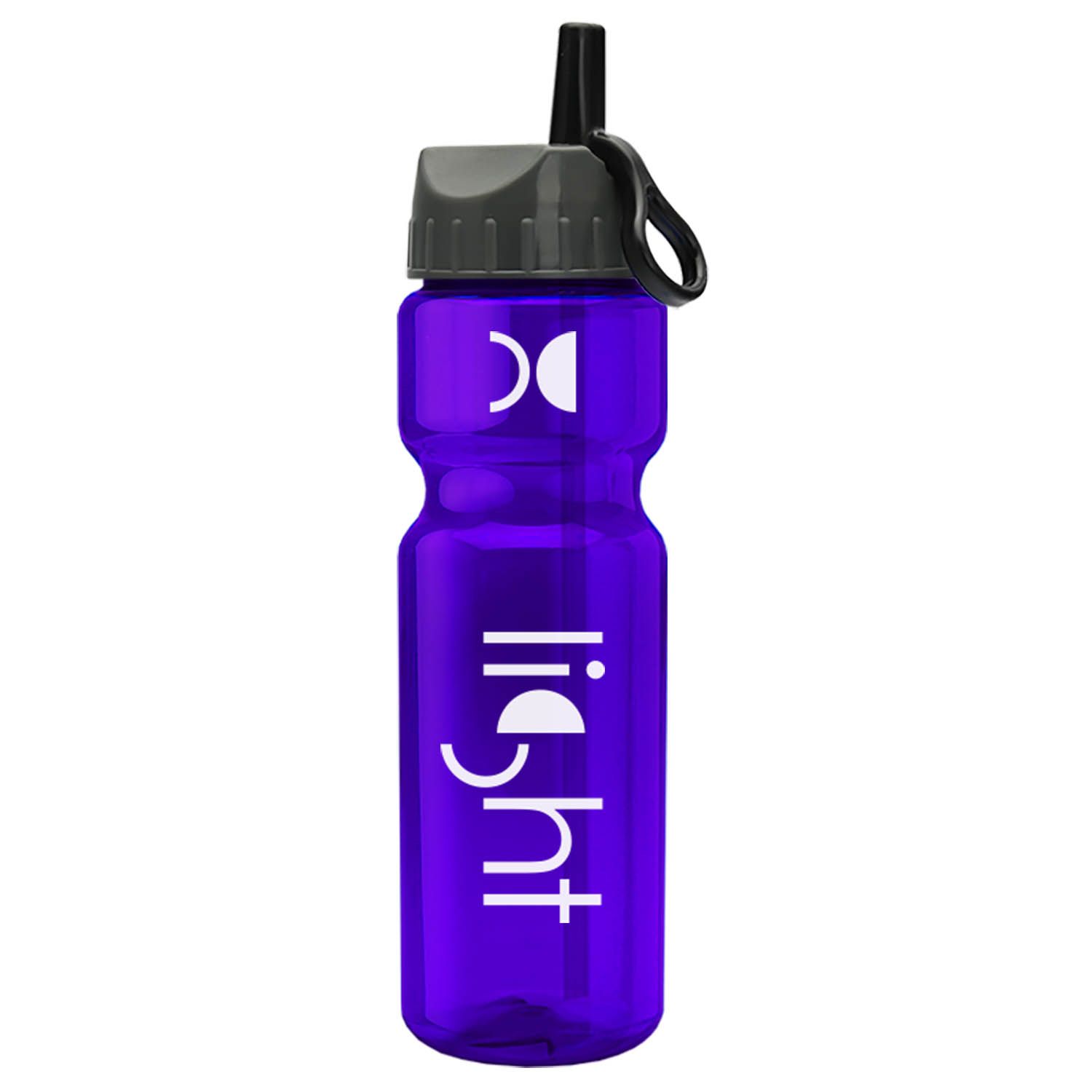 Champion - 28 oz. Trans. Bottle - Flip Straw Lid