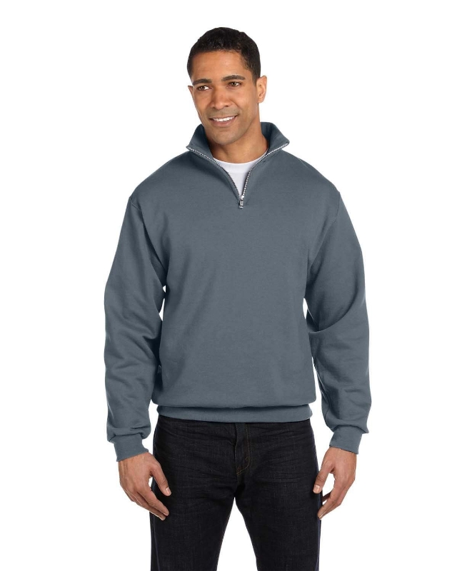 Adult NuBlend® Quarter-Zip Cadet Collar Sweatshirt