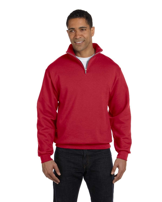 Adult NuBlend® Quarter-Zip Cadet Collar Sweatshirt