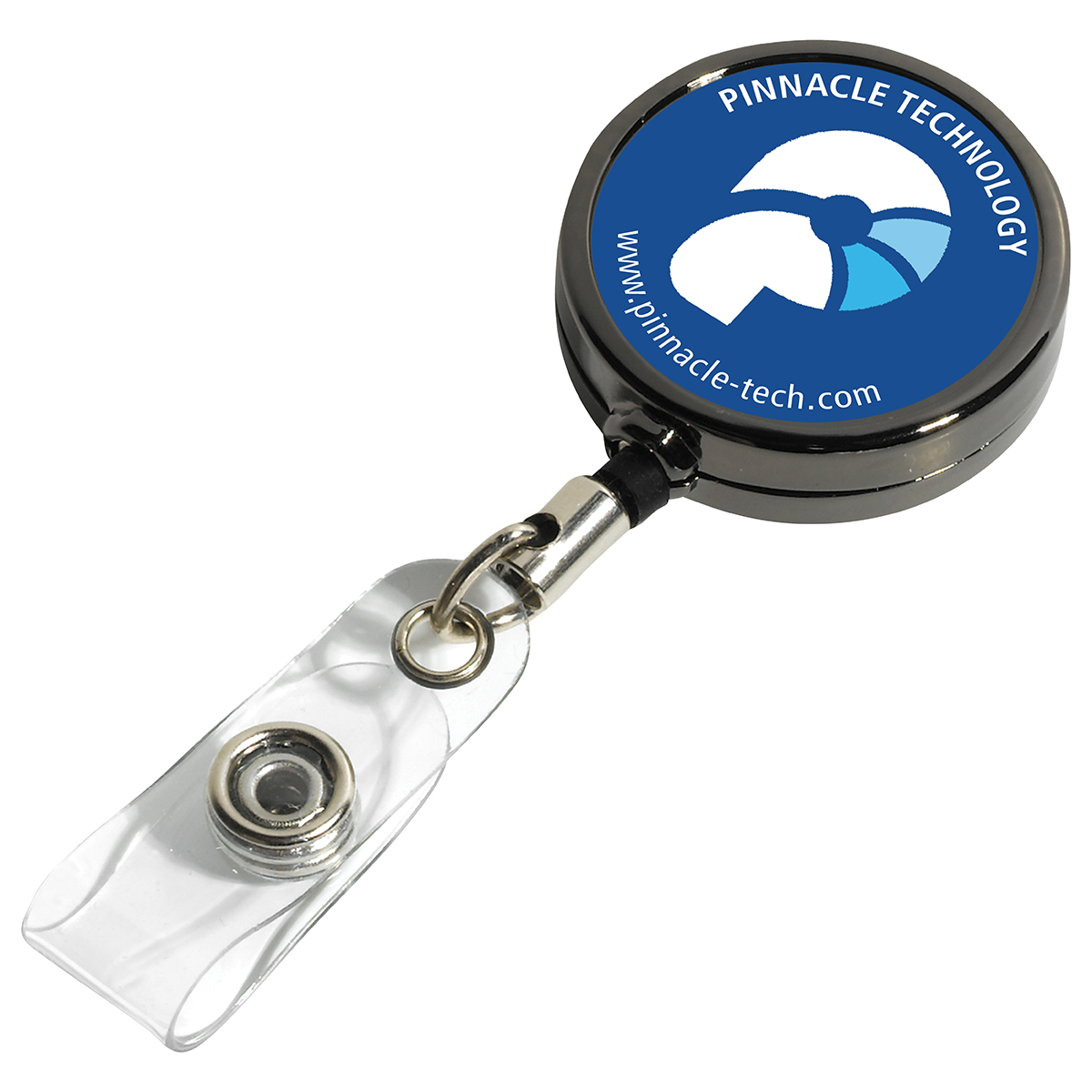 30” Cord Gunmetal Colored Solid Metal Retractable Badge
