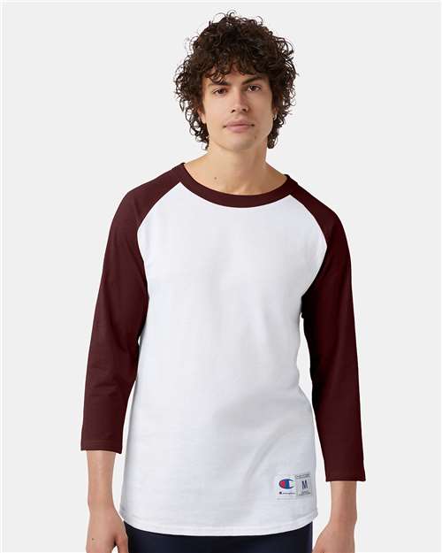 Champion Unisex Raglan Sleeve Baseball T-Shirt