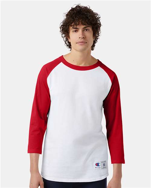 Champion Unisex Raglan Sleeve Baseball T-Shirt