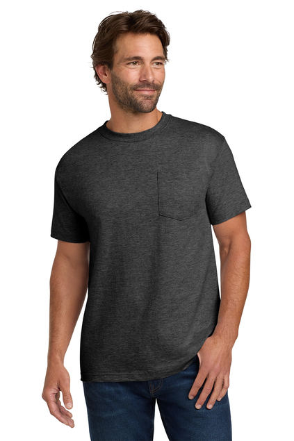 Hanes Beefy-T - 100% Cotton T-Shirt with Pocket