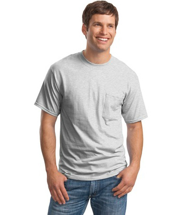 Hanes Beefy-T - 100% Cotton T-Shirt with Pocket
