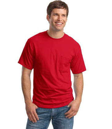 Hanes Beefy-T - 100% Cotton T-Shirt with Pocket