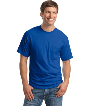 Hanes Beefy-T - 100% Cotton T-Shirt with Pocket