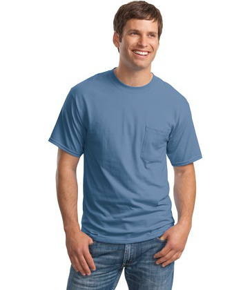 Hanes Beefy-T - 100% Cotton T-Shirt with Pocket