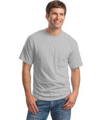 Hanes Beefy-T - 100% Cotton T-Shirt with Pocket