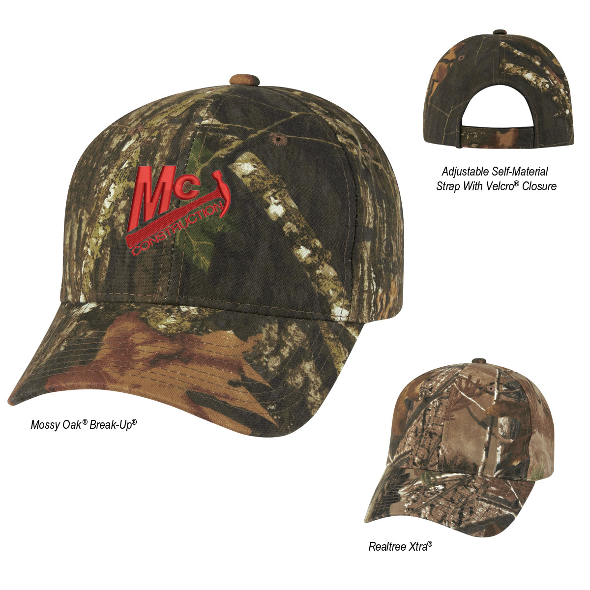 Realtree® And Mossy Oak® Hunter's Retreat Camouflage Cap_Embroide