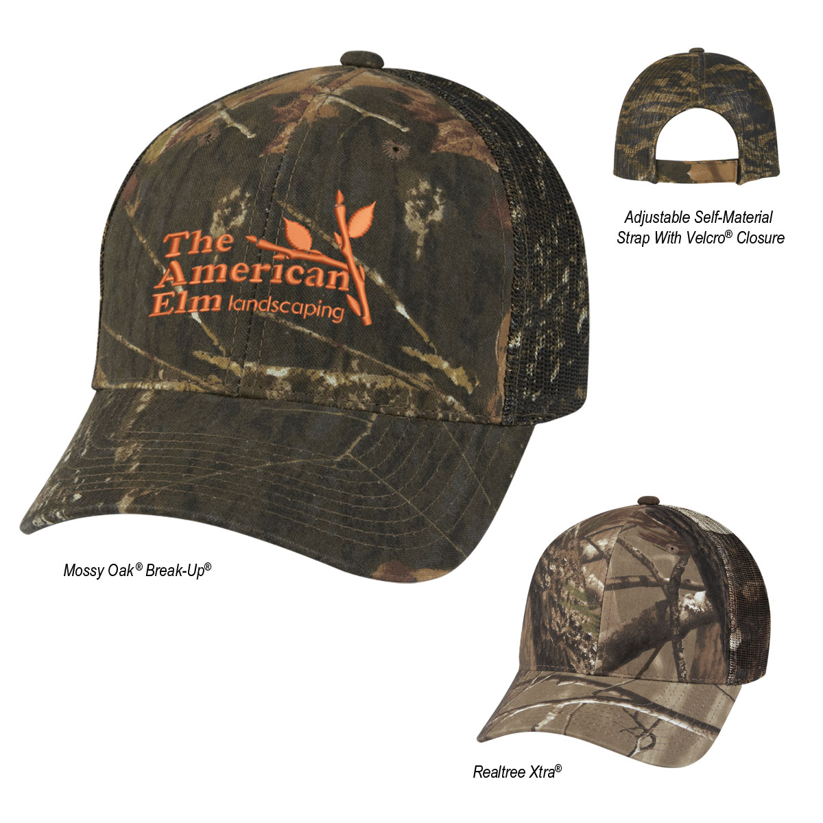 Realtree® & Mossy Oak® Hunter's Retreat Mesh Back Cap_Embroidered