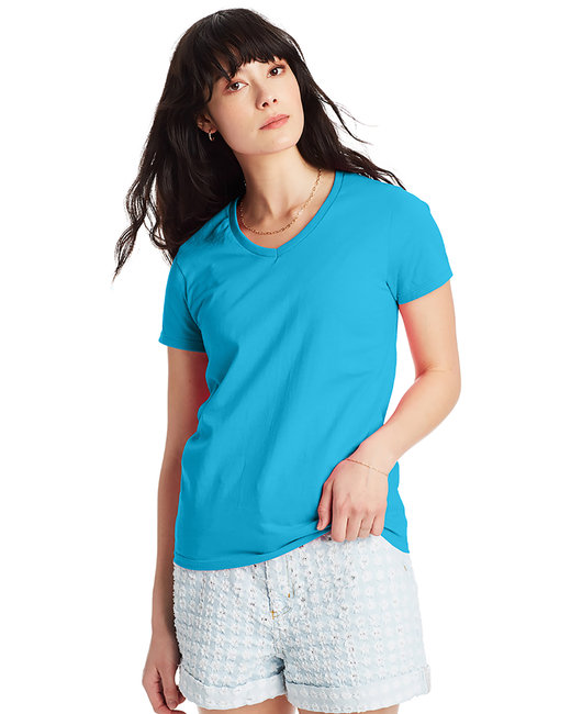Hanes Ladies' Essential-T V-Neck T-Shirt