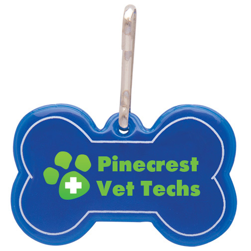 Dog Bone Reflective Collar Tag
