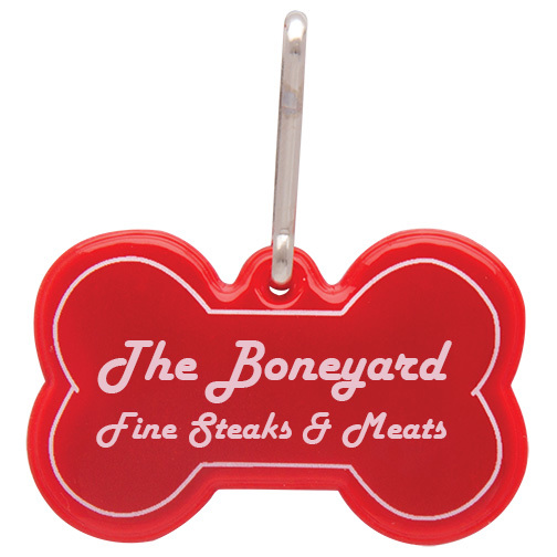 Dog Bone Reflective Collar Tag