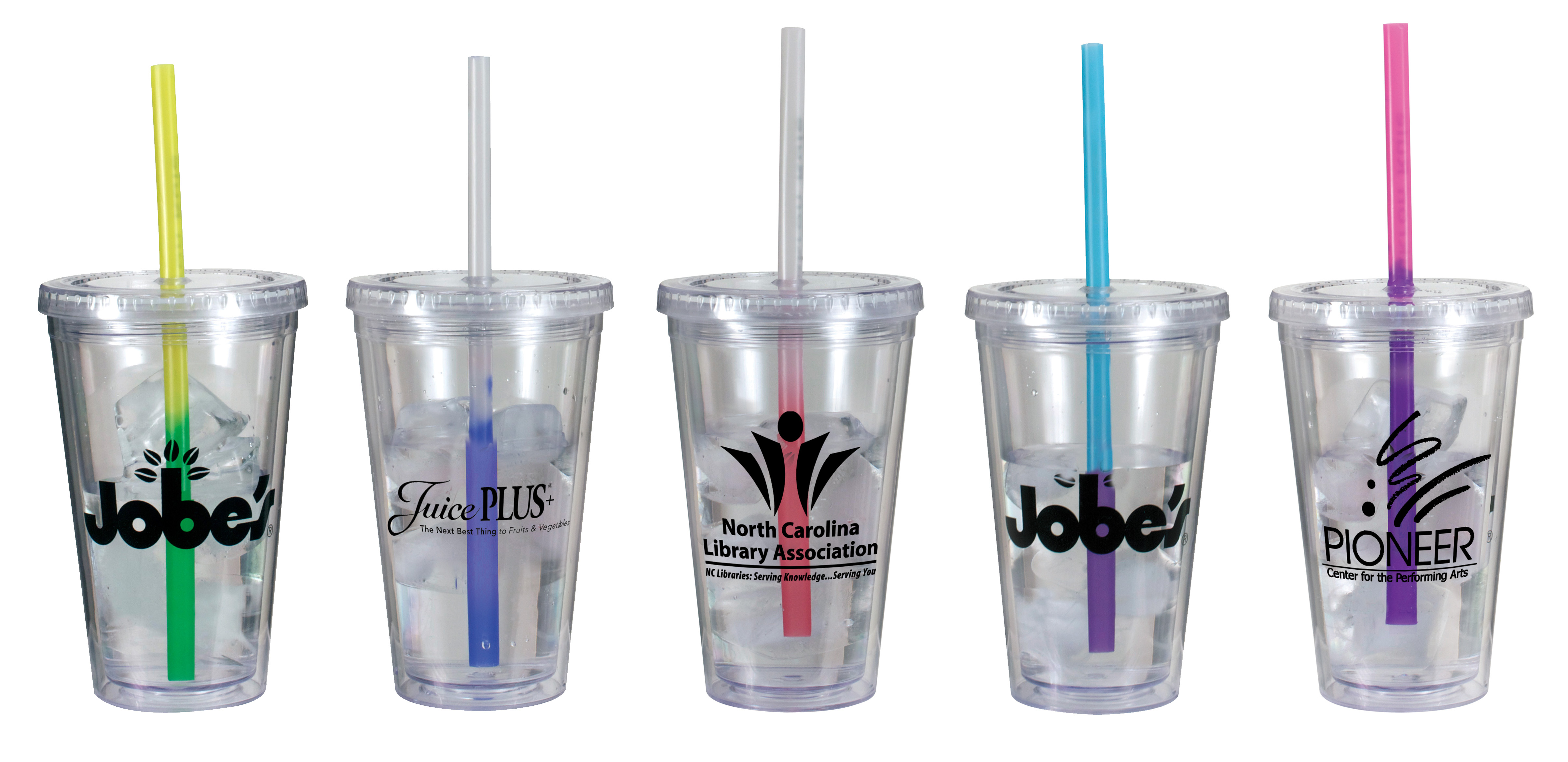 16 oz. Victory Acrylic Tumbler with Mood Straw
