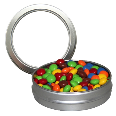 Candy Window Tin Short Round_Sugar-Free Peppermints, Hearts