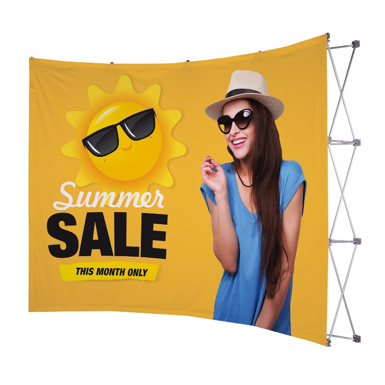 10' Curved Splash Floor Display Face Kit (Polyester Knit)