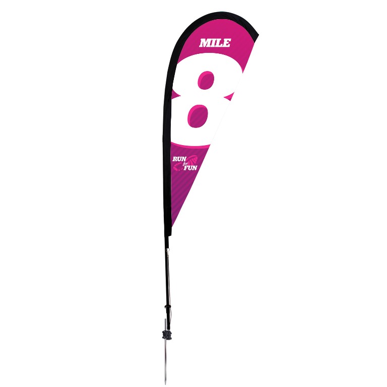 6' Premium Teardrop Sail Sign Kit (Single-Sided with Ground Spike