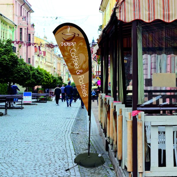 6' Premium Teardrop Sail Sign Kit (Single-Sided with Scissor Base