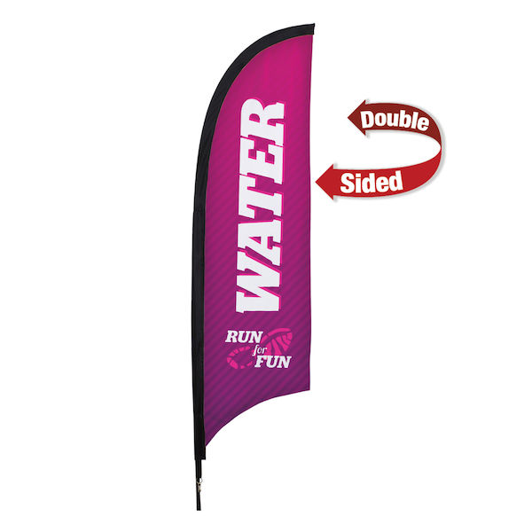 7' Premium Razor Sail Sign Replacement Flag (Double-Sided)