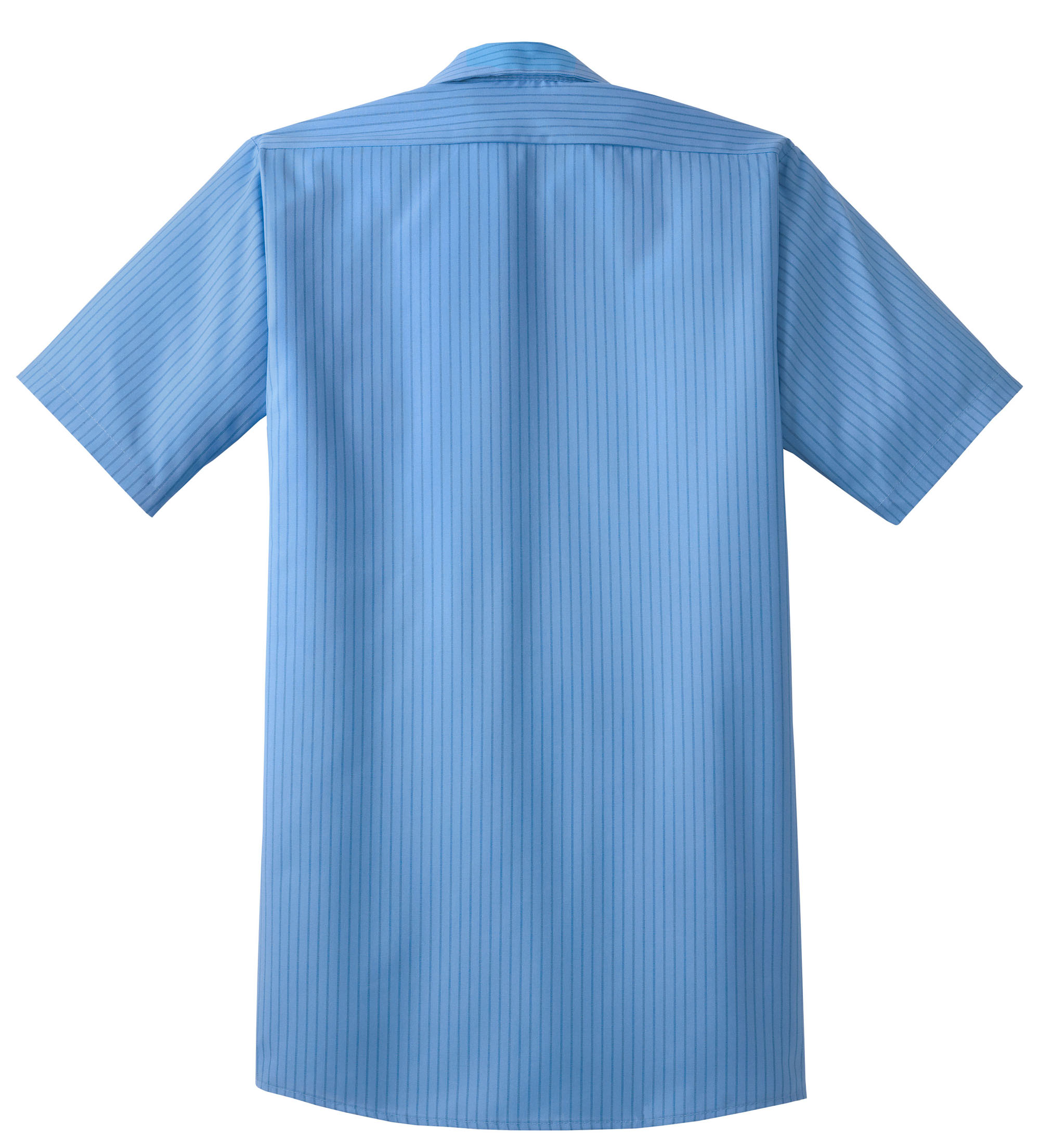 Red Kap® Long Size,  Short Sleeve Striped Industrial Work Shirt