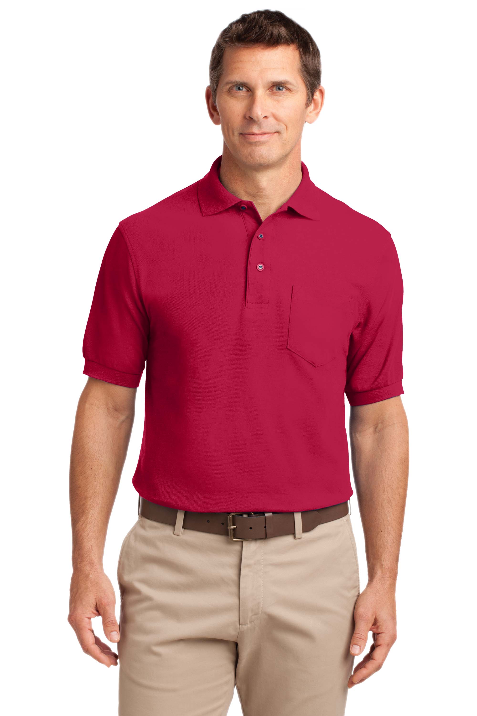 Port Authority® Tall Silk Touch™ Polo with Pocket
