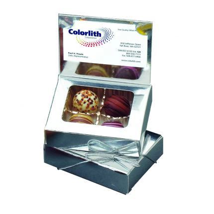 Truffle Business Card Gift Box with 4 Truffles