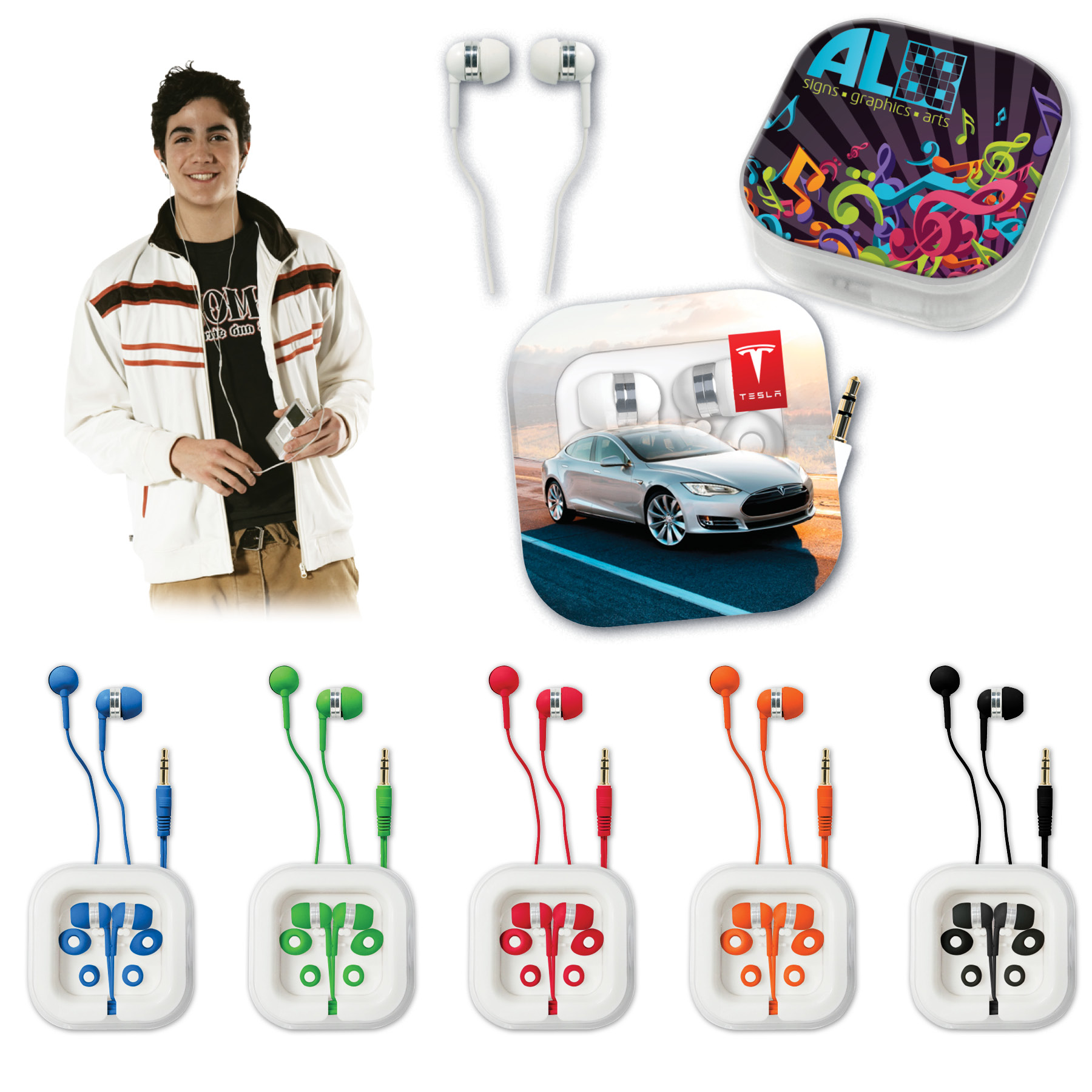 myBuds™ B24 In-Ear Headphones with Carrying Case