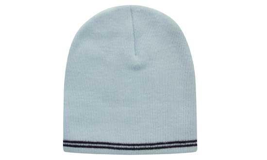 Skull Acrylic Beanie - Toque with Stripes